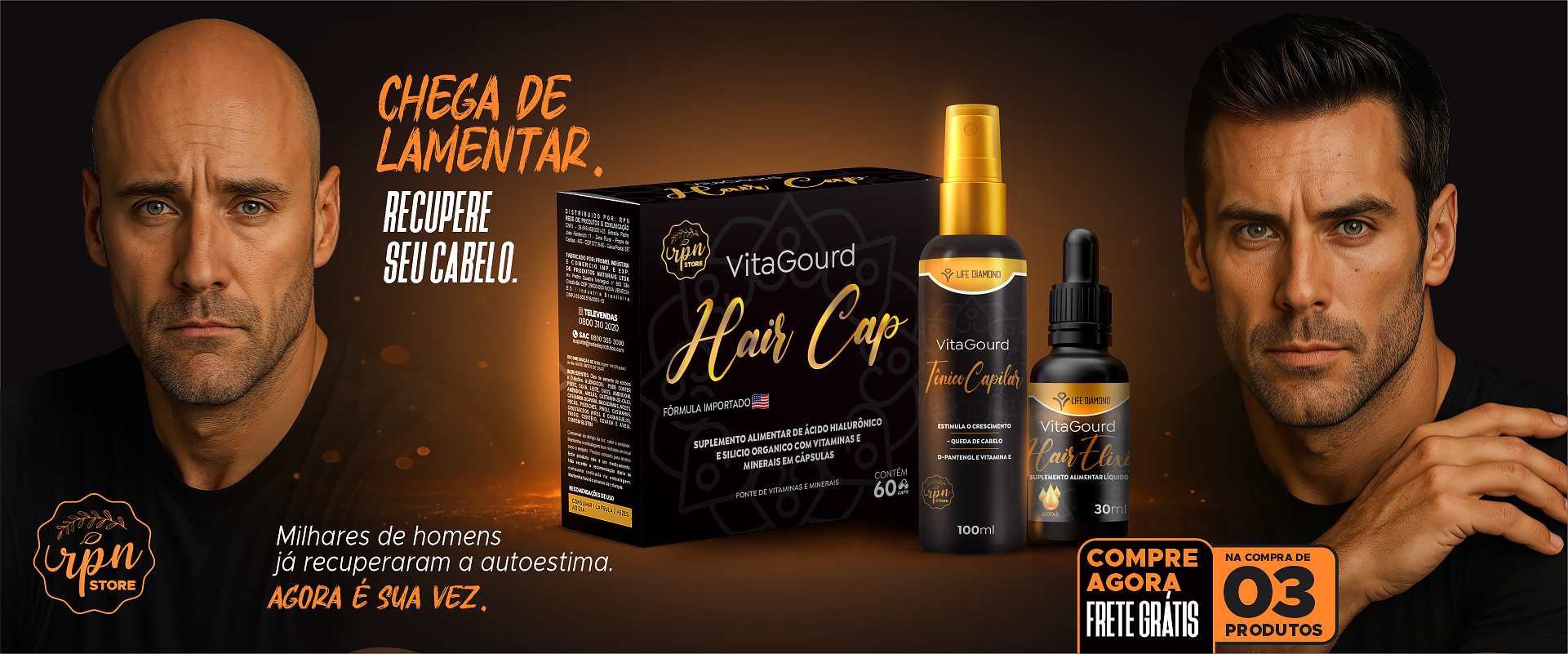 Frete Grátis na compra de 3 ou mais produtos!